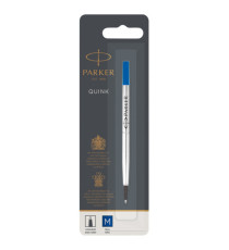 Refill roller Quink standard - punta media - metallo - blu - Parker Refill roller Quink standard - punta media - metallo - blu - Parker