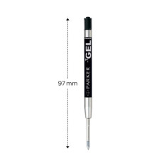 Refill sfera  QuinkGel - punta media - metallo - nero - Parker Refill sfera  QuinkGel - punta media - metallo - nero - Parker