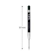 Refill sfera  QuinkGel - punta media - metallo - nero - Parker Refill sfera  QuinkGel - punta media - metallo - nero - Parker