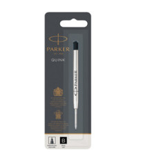 Refill sfera Quink standard  - punta large - metallo - nero - Parker Refill sfera Quink standard  - punta large - metallo - nero - Parker