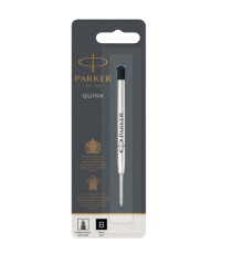 Refill sfera Quink standard  - punta large - metallo - nero - Parker Refill sfera Quink standard  - punta large - metallo - nero - Parker
