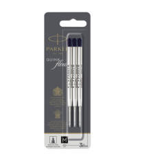 Refill sfera QuinkFlow - punta media - metallo - nero - Parker - blister 3 pezzi Refill sfera QuinkFlow - punta media - metallo - nero - Parker - blister 3 pezzi