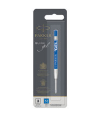 Refill sfera QuinkGel - punta media - metallo - blu - Parker