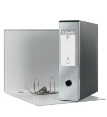 Registratore Eurofile G53 - dorso 8 cm - commerciale 23x30 cm - grigio metallizzato - Esselte Registratore Eurofile G53 - dorso 8 cm - commerciale 23x30 cm - grigio metallizzato - Esselte