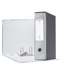 Registratore Eurofile G55 - dorso 8 cm - protocollo 23 x 33 cm - grigio metallizzato - Esselte