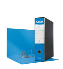 Registratore Oxford G85 - dorso 8 cm - protocollo 23x33 cm - azzurro - Esselte Registratore Oxford G85 - dorso 8 cm - protocollo 23x33 cm - azzurro - Esselte