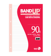 Ricambi BandUp forati rinforzati - A4 - 1 rigo - 40 fogli - 90gr - BM Ricambi BandUp forati rinforzati - A4 - 1 rigo - 40 fogli - 90gr - BM