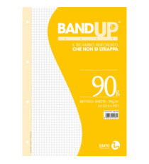 Ricambi BandUp forati rinforzati - A4 - quadretto 5mm - 40 fogli - 90gr - BM Ricambi BandUp forati rinforzati - A4 - quadretto 5mm - 40 fogli - 90gr - BM