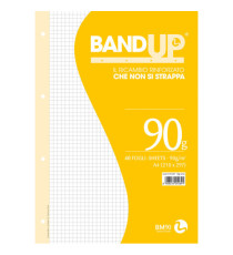 Ricambi BandUp forati rinforzati - A4 - quadretto 5mm - 40 fogli - 90gr - BM Ricambi BandUp forati rinforzati - A4 - quadretto 5mm - 40 fogli - 90gr - BM