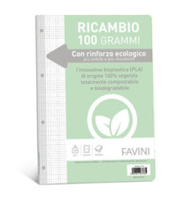 Ricambi c/rinforzo ecologico - A4 - 100 gr - 40 fg - 4 mm - Favini Ricambi c/rinforzo ecologico - A4 - 100 gr - 40 fg - 4 mm - Favini