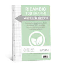 Ricambi c/rinforzo ecologico - A4 - 100 gr - 40 fg - 4 mm - Favini Ricambi c/rinforzo ecologico - A4 - 100 gr - 40 fg - 4 mm - Favini