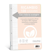 Ricambi c/rinforzo ecologico - A4 - 100 gr - 40 fg - 5 mm - Favini Ricambi c/rinforzo ecologico - A4 - 100 gr - 40 fg - 5 mm - Favini