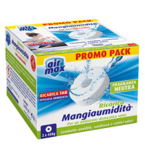 Ricarica tab Mangiaumidità - neutra - 2 x 450 gr - Air Max - conf. 2 pezzi Ricarica tab Mangiaumidità - neutra - 2 x 450 gr - Air Max - conf. 2 pezzi