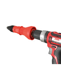 Rivettatrice per avvitatori - con 4 teste intercambiabili - Valex Rivettatrice per avvitatori - con 4 teste intercambiabili - Valex