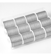Rocchette cordonetto - 2 capi - 20 mt - argento - Brizzolari - conf. 12 pezzi Rocchette cordonetto - 2 capi - 20 mt - argento - Brizzolari - conf. 12 pezzi