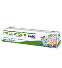 Roll pellicola trasparente - con seghetto - 300 mm x 300 m - PVC - Cuki Professional Roll pellicola trasparente - con seghetto - 300 mm x 300 m - PVC - Cuki Professional