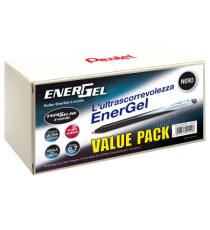Roller a scatto Energel Slim - punta 0,7 mm - nero - Pentel - value pack 20+4 pezzi Roller a scatto Energel Slim - punta 0,7 mm - nero - Pentel - value pack 20+4 pezzi
