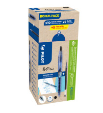 Roller gel B2P Ecoball BeGreen - punta 0,7 mm - 10 refill B2P inclusi - nero - Pilot - conf. 20 pezzi Roller gel B2P Ecoball BeGreen - punta 0,7 mm - 10 refill B2P inclusi - nero - Pilot - conf. 20 pezzi