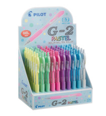 Roller gel scatto G-2 - 0,7 mm - colori assortiti pastel - Pilot - Display 60 pezzi