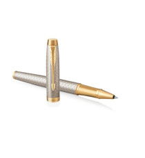 Roller IM Premium Grey Metal Chiselled - punta M - Parker Roller IM Premium Grey Metal Chiselled - punta M - Parker