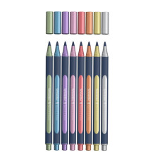 Roller Metallic 050 - tratto 0,4 mm - colori metallici assortiti - Schneider - astuccio 8 pezzi