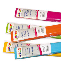 Rotoli carta crespa - 250 x 50 cm - 40 gr - colori caldi - Deco - conf. 6 pezzi