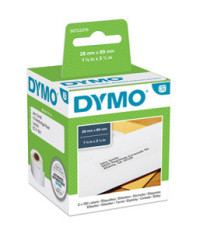 Rotolo 130 etichette LW 990100 - 28 x 89 mm - carta - indirizzi standard -bianco - Dymo - conf. 2 rotoli Rotolo 130 etichette LW 990100 - 28 x 89 mm - carta - indirizzi standard -bianco - Dymo - conf. 2 rotoli
