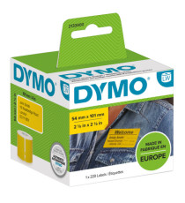 Rotolo 220 etichette LW 2133400 - 54 x 101 mm - carta - spedizione/badge - giallo - Dymo Rotolo 220 etichette LW 2133400 - 54 x 101 mm - carta - spedizione/badge - giallo - Dymo