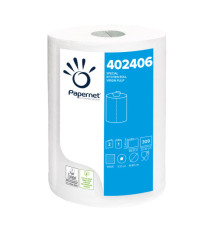 Rotolo asciugatutto - 2 veli - goffratura a onda - 23,4 cm x 68,9 mt - 309 strappi - bianco - Papernet Rotolo asciugatutto - 2 veli - goffratura a onda - 23,4 cm x 68,9 mt - 309 strappi - bianco - Papernet