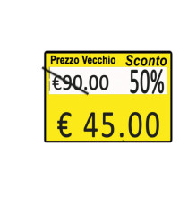 Rotolo da 600 etichette per Printex Z 17 - PREZZO VECCHIO…SCONTO… - 26x19 mm - adesivo permanente - giallo - Printex