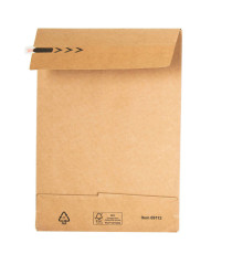 Sacchetti a fondo quadro E-Green - C3 - 35 x 45 x 12 + 10 cm - carta kraft - avana - Bong Packaging - conf. 200 pezzi