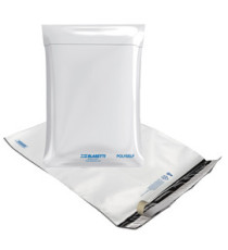 Sacchetto Polyself - per corrieri  - A5 - 17 x 22,5 cm - PE - bianco/grigio - Blasetti - conf. 250 pezzi