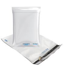 Sacchetto Polyself - per corrieri  - C4 - 23 x 32,5 cm - PE - bianco/grigio - Blasetti - conf. 100 pezzi