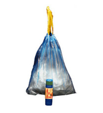 Sacchi - 50 x 60 cm - 30 L - 13 micron - con maniglie - azzurro - Rolsac - conf. 15 pezzi Sacchi - 50 x 60 cm - 30 L - 13 micron - con maniglie - azzurro - Rolsac - conf. 15 pezzi
