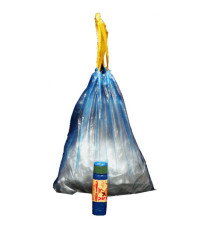 Sacchi - 50 x 60 cm - 30 L - 13 micron - con maniglie - azzurro - Rolsac - conf. 15 pezzi Sacchi - 50 x 60 cm - 30 L - 13 micron - con maniglie - azzurro - Rolsac - conf. 15 pezzi