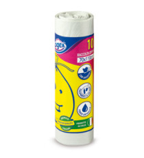 Sacchi per immondizia - 70x110 cm - 120 L - 16 micron - bianco - Logex Professional - rotolo da 10 sacchetti