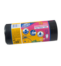 Sacchi per immondizia - 70x110 cm - 120 L - 43 micron - nero - Logex Professional - rotolo da 10 sacchetti Sacchi per immondizia - 70x110 cm - 120 L - 43 micron - nero - Logex Professional - rotolo da 10 sacchetti