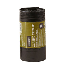 Sacchi per rifiuti Classic Small - 55x70 cm - 45 L - 10 micron - nero - Perfetto - rotolo da 20 sacchetti Sacchi per rifiuti Classic Small - 55x70 cm - 45 L - 10 micron - nero - Perfetto - rotolo da 20 sacchetti