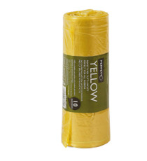 Sacchi rifiuti Classic - 70 x 110 cm - 120 L - 20 micron - giallo - Perfetto - conf. 10 pezzi Sacchi rifiuti Classic - 70 x 110 cm - 120 L - 20 micron - giallo - Perfetto - conf. 10 pezzi