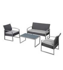 Salotto Alicante - bianco/grigio - Garden Friend - set 4 elementi Salotto Alicante - bianco/grigio - Garden Friend - set 4 elementi