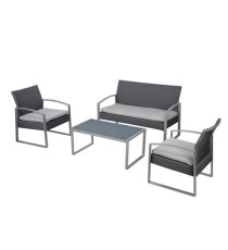 Salotto Alicante - bianco/grigio - Garden Friend - set 4 elementi Salotto Alicante - bianco/grigio - Garden Friend - set 4 elementi