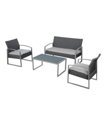 Salotto Alicante - bianco/grigio - Garden Friend - set 4 elementi Salotto Alicante - bianco/grigio - Garden Friend - set 4 elementi
