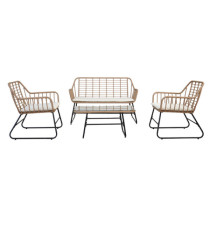 Salotto Cebu - polyrattan naturale - Garden Friend - set 4 elementi Salotto Cebu - polyrattan naturale - Garden Friend - set 4 elementi