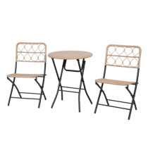 Salotto Maui - polyrattan naturale - Garden Friend - set 3 elementi Salotto Maui - polyrattan naturale - Garden Friend - set 3 elementi
