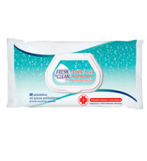 Salviette disinfettanti antibatteriche milleusi - Fresh&Clean - busta da 60 pezzi Salviette disinfettanti antibatteriche milleusi - Fresh&Clean - busta da 60 pezzi