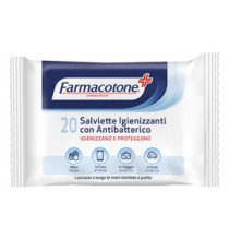 Salviette igienizzanti con antibatterico - Farmacotone - busta da 20 pezzi Salviette igienizzanti con antibatterico - Farmacotone - busta da 20 pezzi