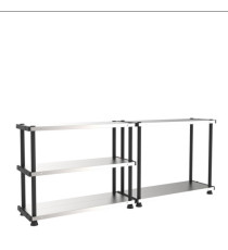 Scaffale - 5 ripiani - 119 x 45 x 185 cm - PPL /metallo - grigio/nero - Terry Scaffale - 5 ripiani - 119 x 45 x 185 cm - PPL /metallo - grigio/nero - Terry