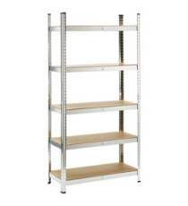 Scaffale - 5 ripiani - 180 x 40 x 90cm - metallo/MDF - Garden Friend Scaffale - 5 ripiani - 180 x 40 x 90cm - metallo/MDF - Garden Friend
