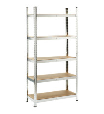 Scaffale - 5 ripiani - 180 x 40 x 90cm - metallo/MDF - Garden Friend Scaffale - 5 ripiani - 180 x 40 x 90cm - metallo/MDF - Garden Friend