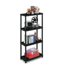 Scaffale 3060/4 - 4 ripiani - 60 x 30 x 132 cm - PPL - nero - Terry Scaffale 3060/4 - 4 ripiani - 60 x 30 x 132 cm - PPL - nero - Terry